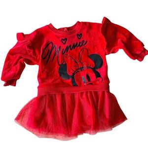 Disney Baby Red and Black Heart Outfit